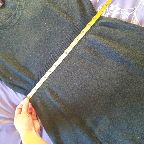 BANANA REPUBLIC Wool-Cashmere Blend Bell-Sleeve Peplum Sweater - Green, Size S - Picture 12 of 16